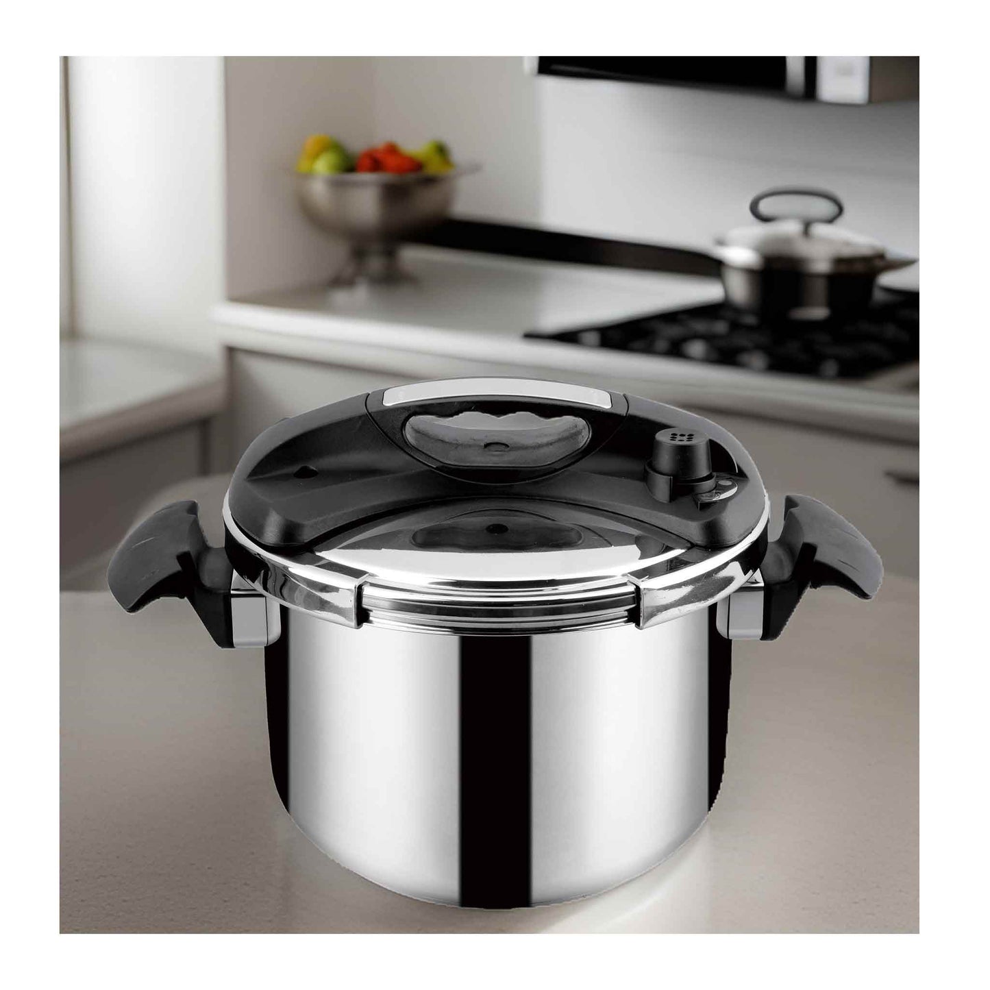 24cm Schnellkochtopf 8L Topf Kochtopf Dampfkochtop Edelstahl Induktion-PC8-24