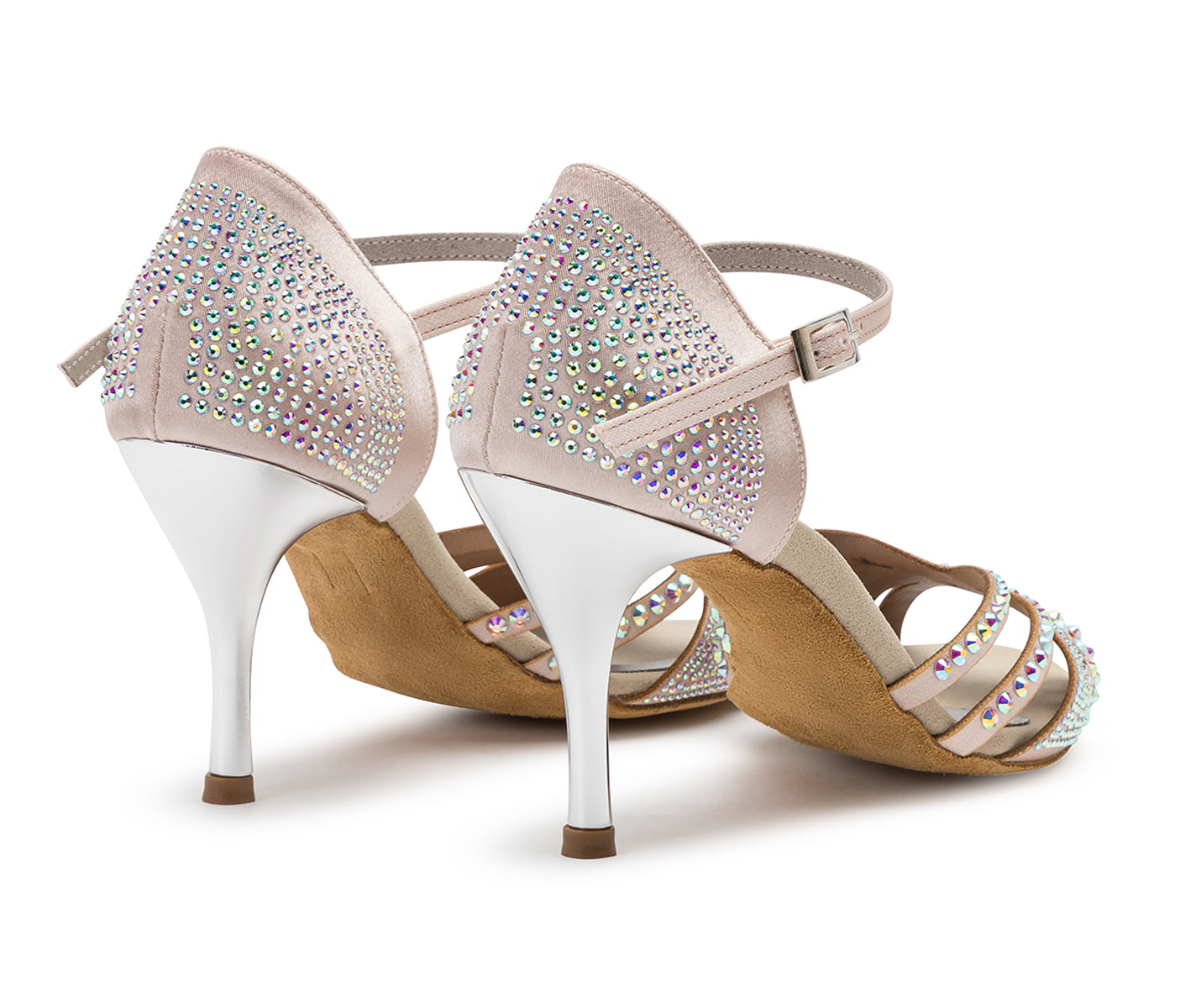 Sparkle Shine Tanzschuhe in Nude Rosé Satin