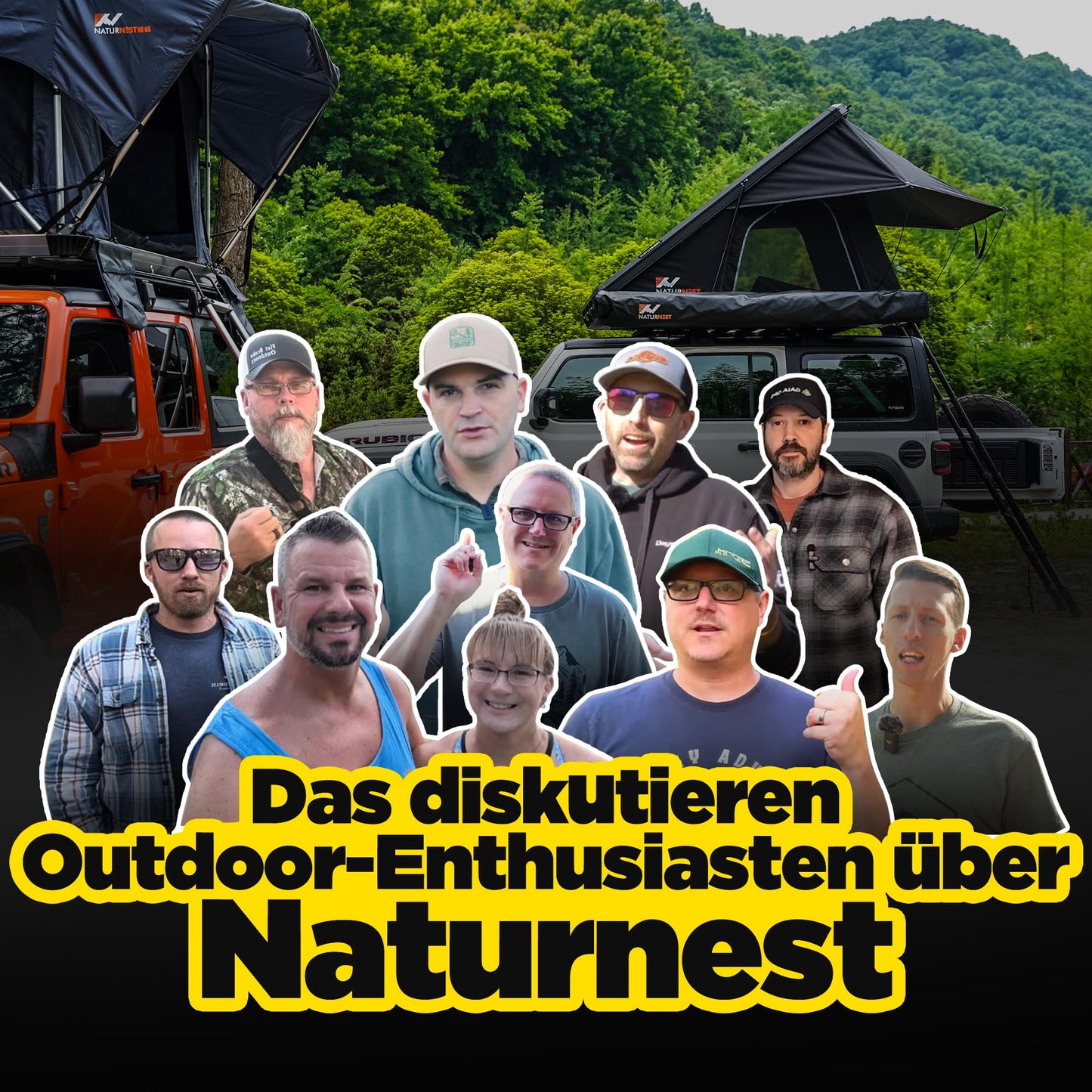 Naturnest Dachzelt Hartschale, Komfortables Dachzelt Hartschalen-Dachzelt Campingzubehör für Van, Jeep, SUV, LKW, Dachzelt für Camping, Autodachzelt Hartschalen-Dachzelt Camping, 2-3 Personen Zelt