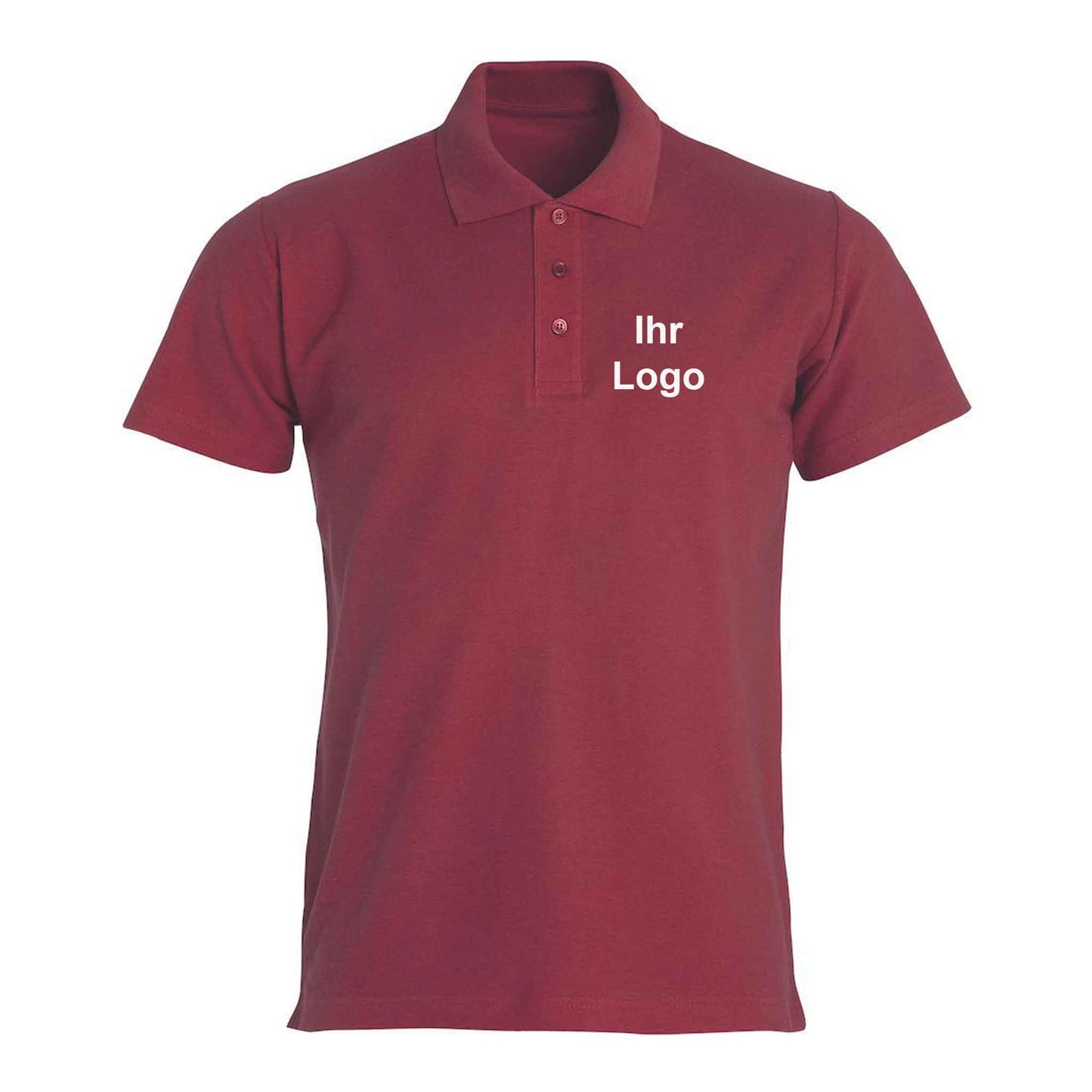Clique-Herren-Poloshirt-_Basic-Polo_-in-modischen-Farben-dunkel rot
