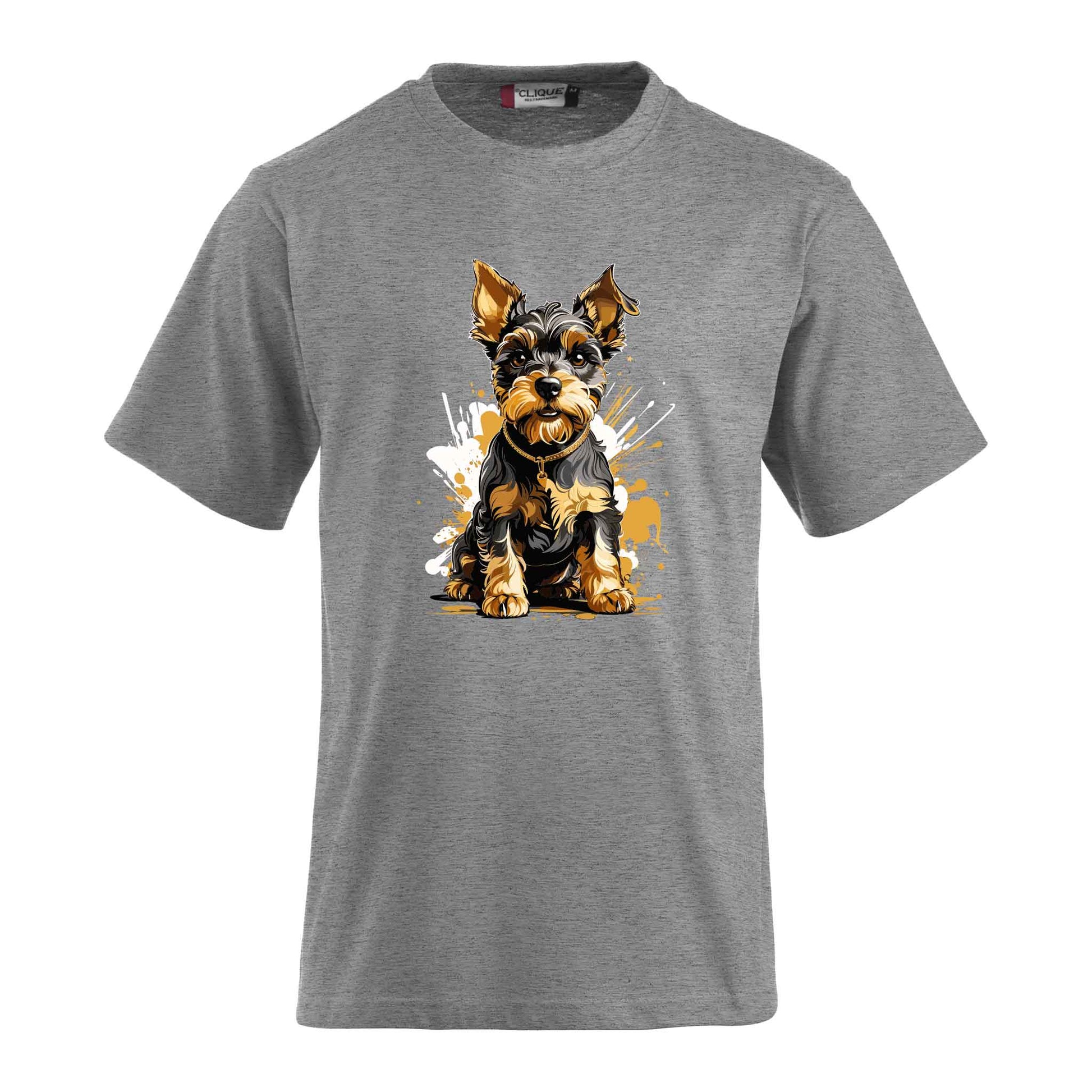 Personalisiertes T-Shirt-Süßer Hund als Druckmotiv blau