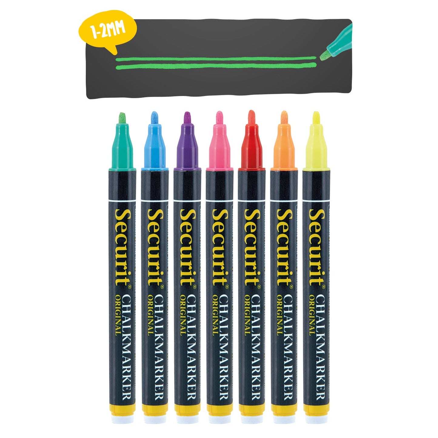 Securit® Kreidemarker, 1-2mm, 7er-Set, Farbig