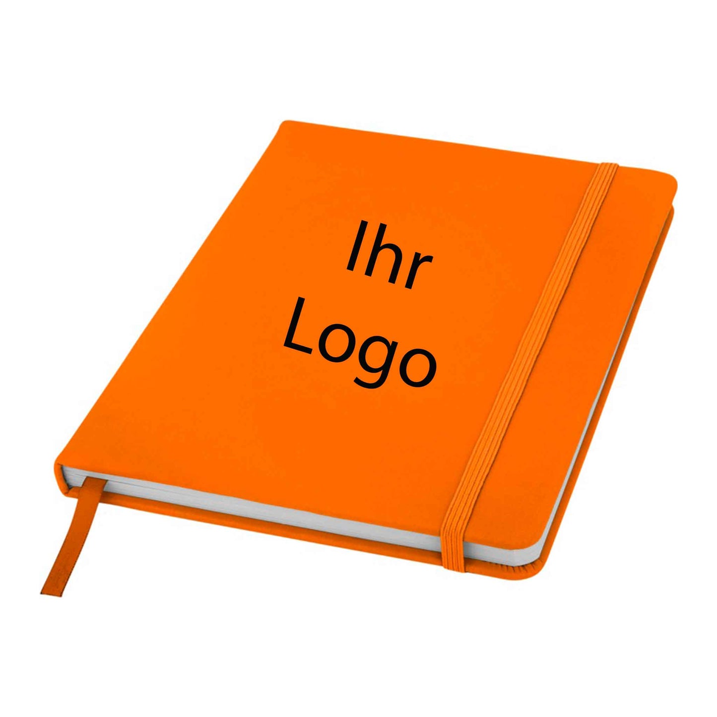 Spectrum-A5-Hard-Cover-Notizbuch- orange mit logo