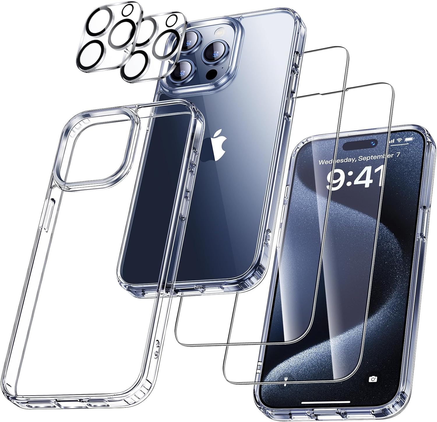 UniqueMe 5-in-1-Set für iPhone 15 Pro Max Hülle, [Nie Vergilbung] Hand –  WERBE-WELT.SHOP