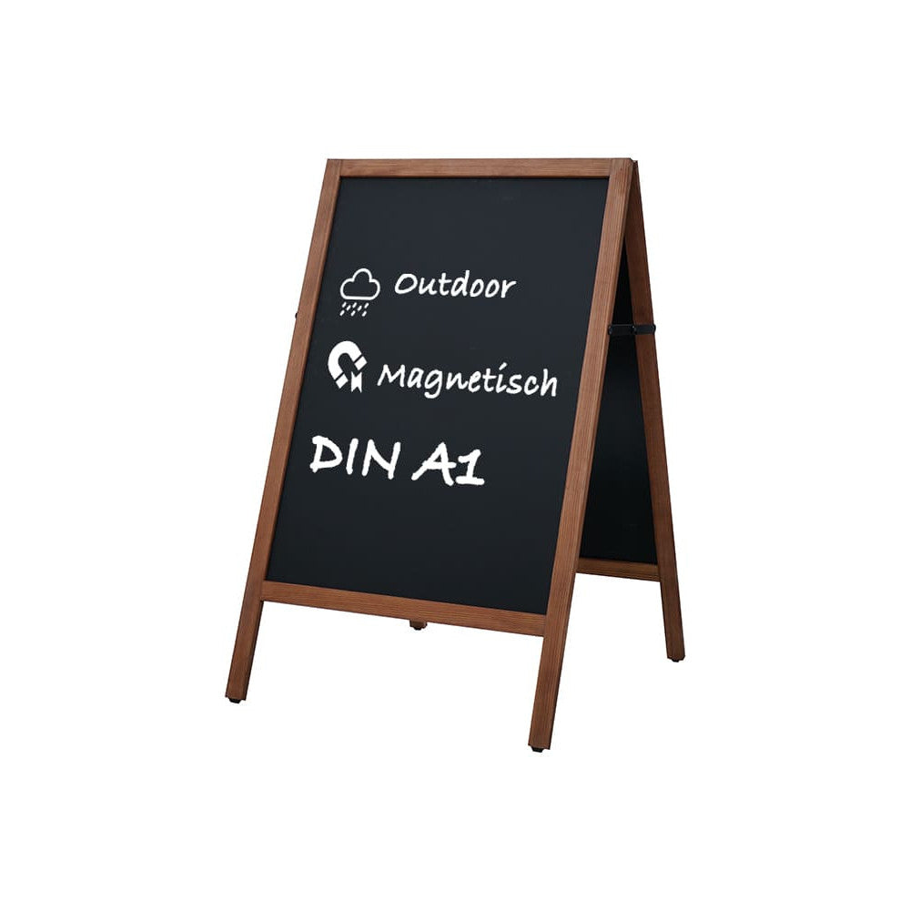Holz Gehwegkreidetafel A1 – Magnetisch, Outdoor