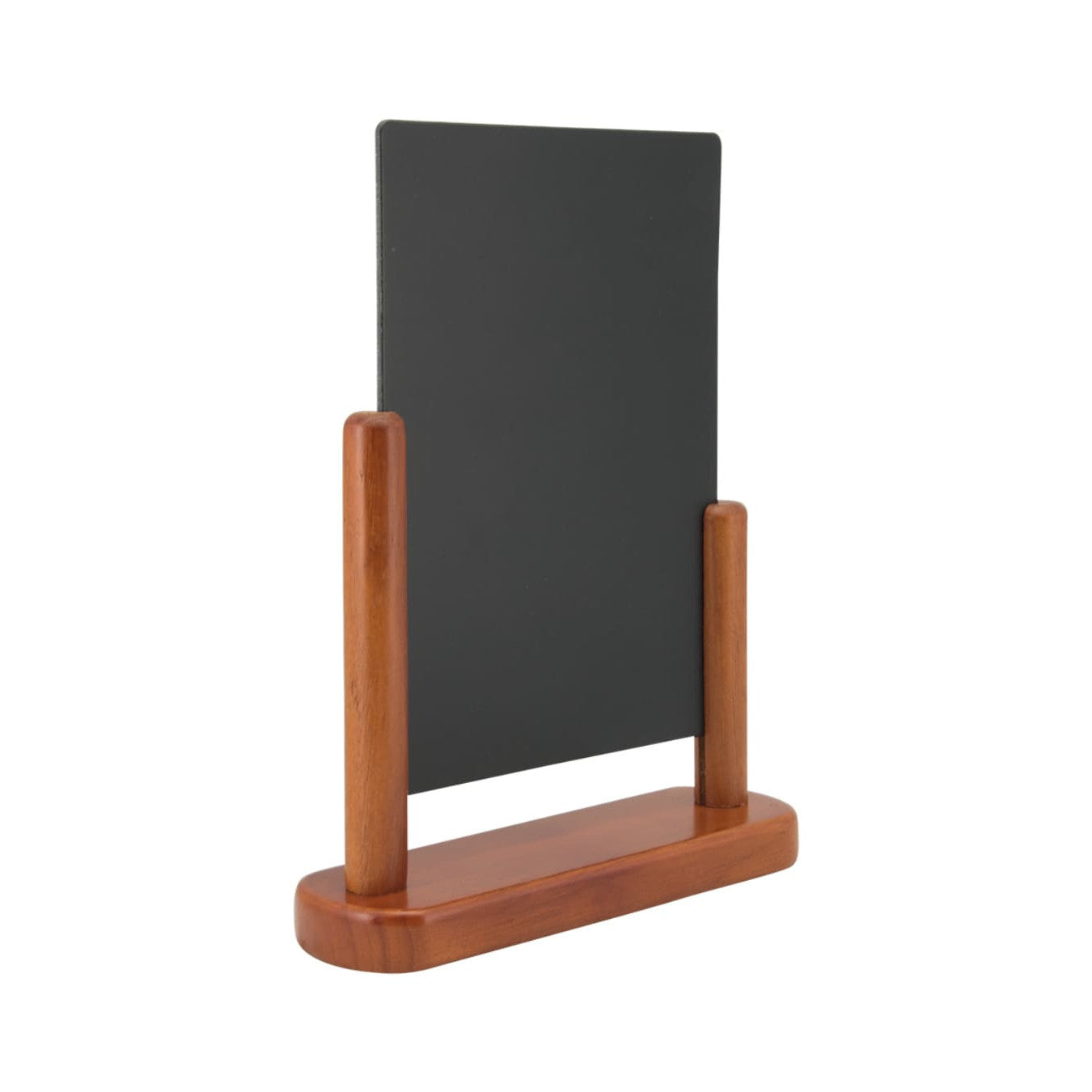 Securit® Tischkreidetafel, Holzsockel Mahagoni