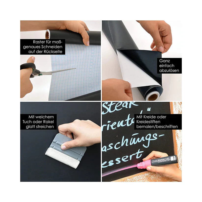 XXL Kreidetafelfolie, Wandtafelfolie Selbstklebend
