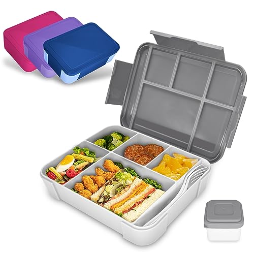 IJIAMY Brotdose Kinder mit Fächern, Bento Box Kinder, Auslaufsicher Lu –