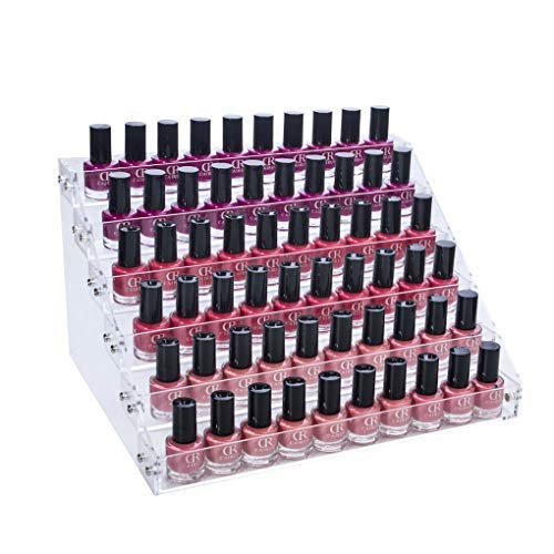 Nagellack-Organizer Für Die Wand – 5-stöckig, Schwarz, Hält Bis Zu 50 Flaschen, Stahlrahmen