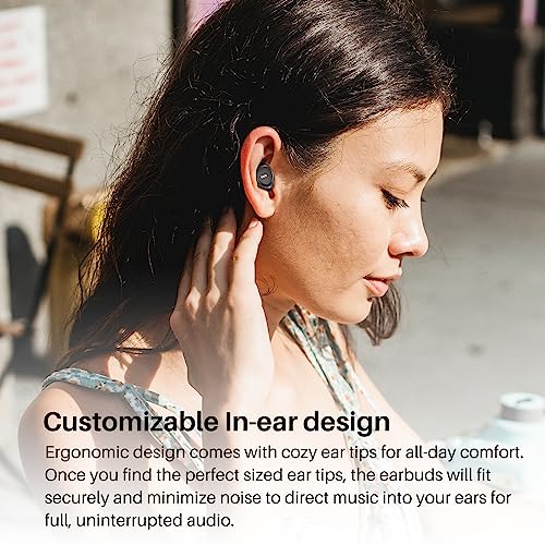 TOZO A1 Mini Bluetooth Kopfhörer, Kabellos Bluetooth 5.3, Leichte Drahtlose In-Ear Eingebautes Mic, Zu Tragen Ohrhörer (Kompatibel für kleine Ohren), Schwarz