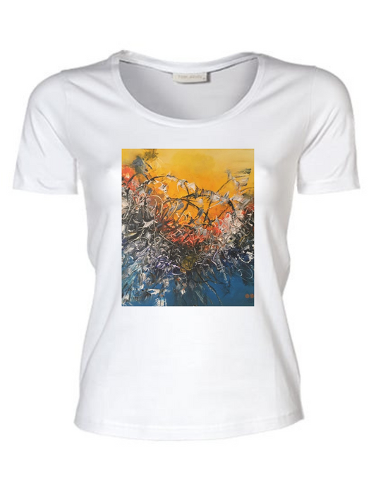 Blumen Symphonie - Stretch-T-Shirt für Damen - Damen T-Shirt bedrucken