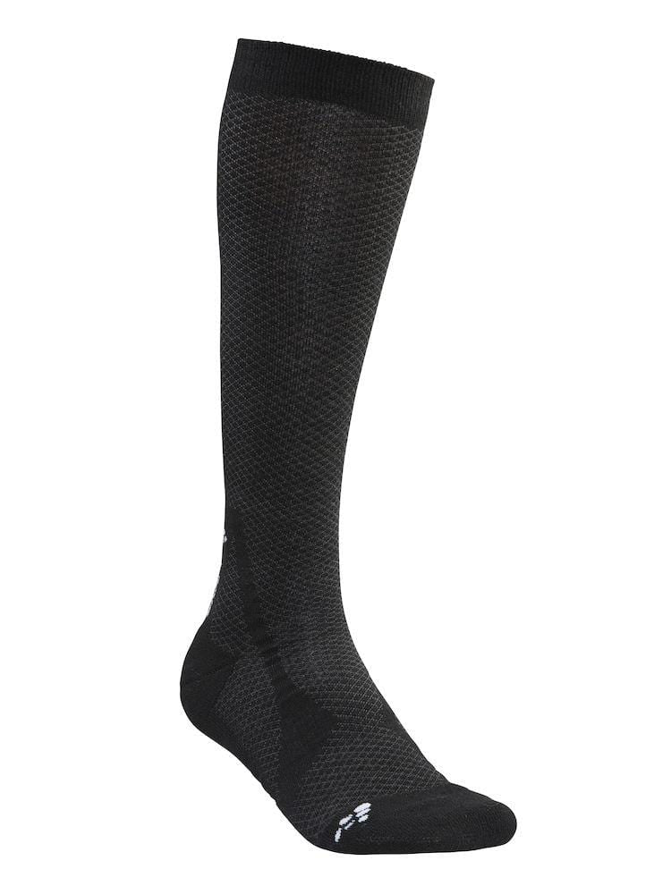 WARM HIGH SOCK BLACK/WHITE 43/45 - WERBE-WELT.SHOP