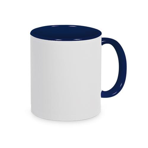 Keramiktasse Zwei Farbig inkl Foto-Text-Motiv - WERBE-WELT.SHOP