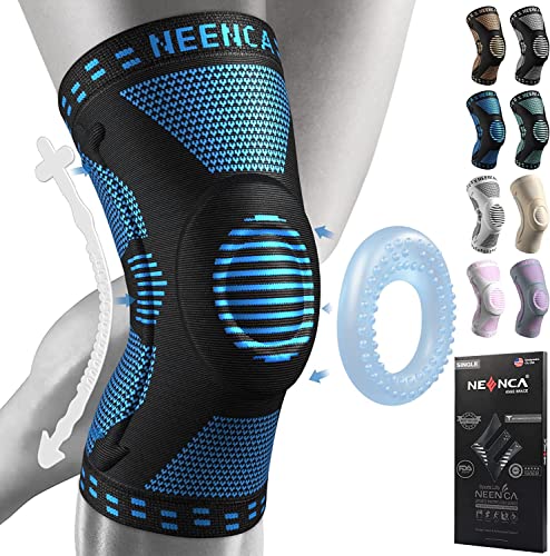 NEENCA Kniebandage mit Patella Gel Pads & Seitenstabilisatoren - Medizinischer Knieschützer für Sport & Schmerzlinderung