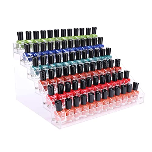 BTremary 6-Tier Nagellack Aufbewahrung Organizer Display - Hält bis zu 96 Flaschen!