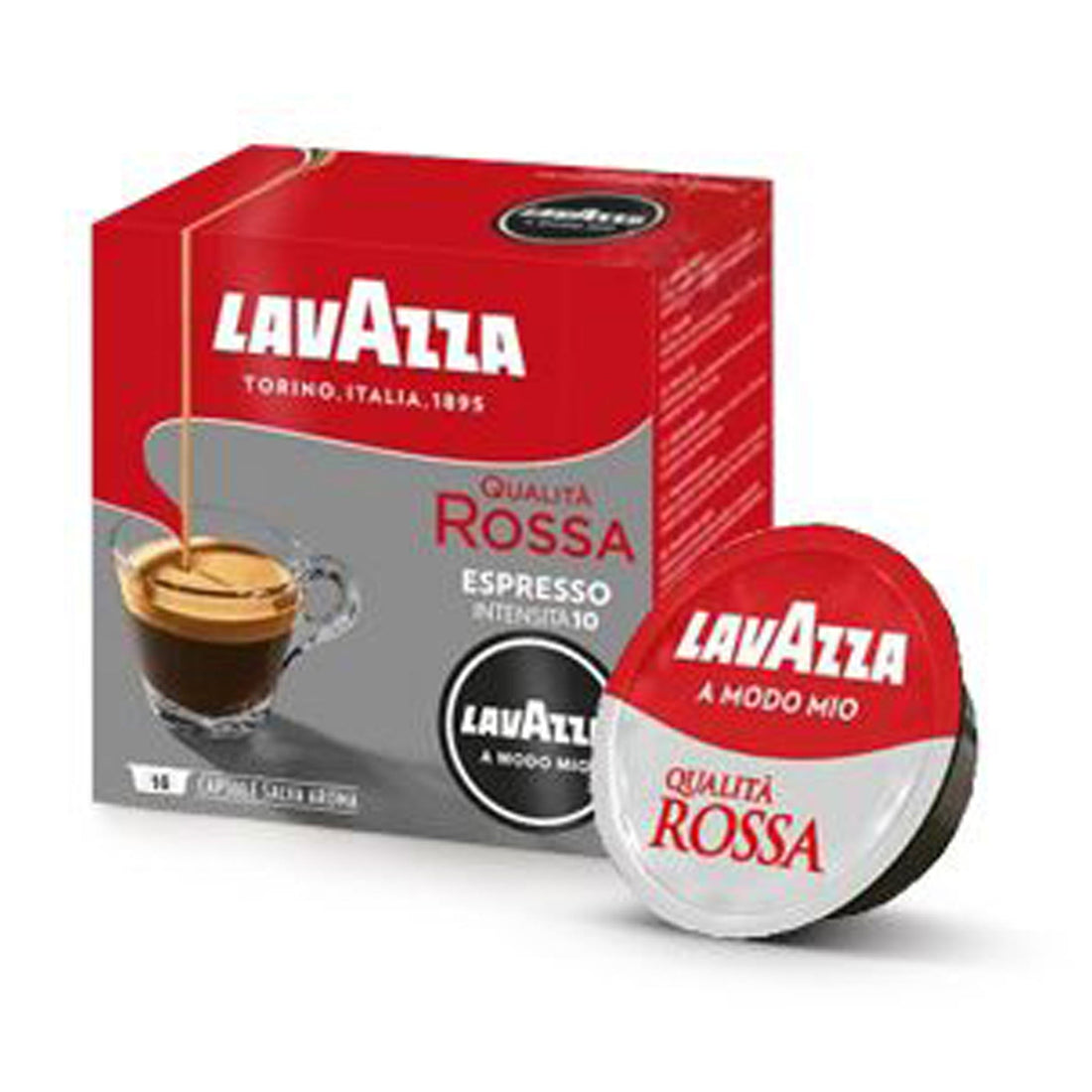 Intensiver und vollmundiger Espresso: ESPRESSO Qualita Rossa (16) LAVAZZA A Modo Mio (Kapseln)