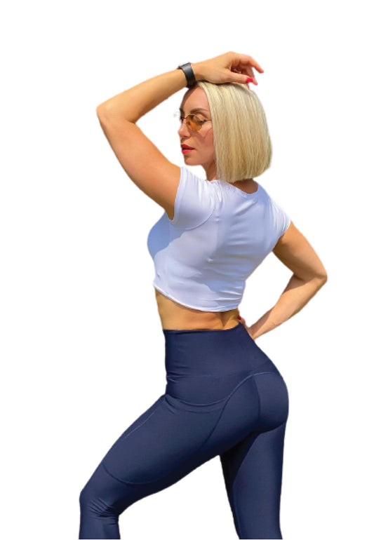 988 Pocket Leggings in Navy Blau