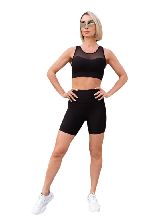 7001 Midi Short in Schwarz