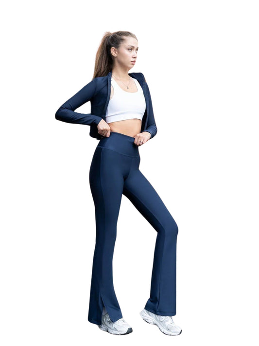1259 Split Spanish Leggings in Navy Blau