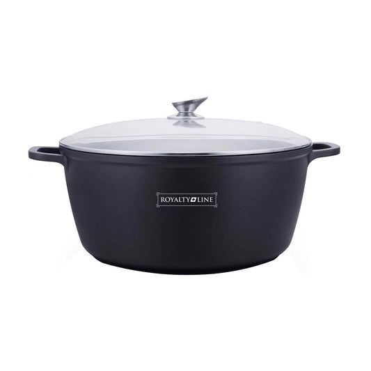 34 cm / 4,8L Breite Kasserolle mit Marmor-Antihaftbeschichtung