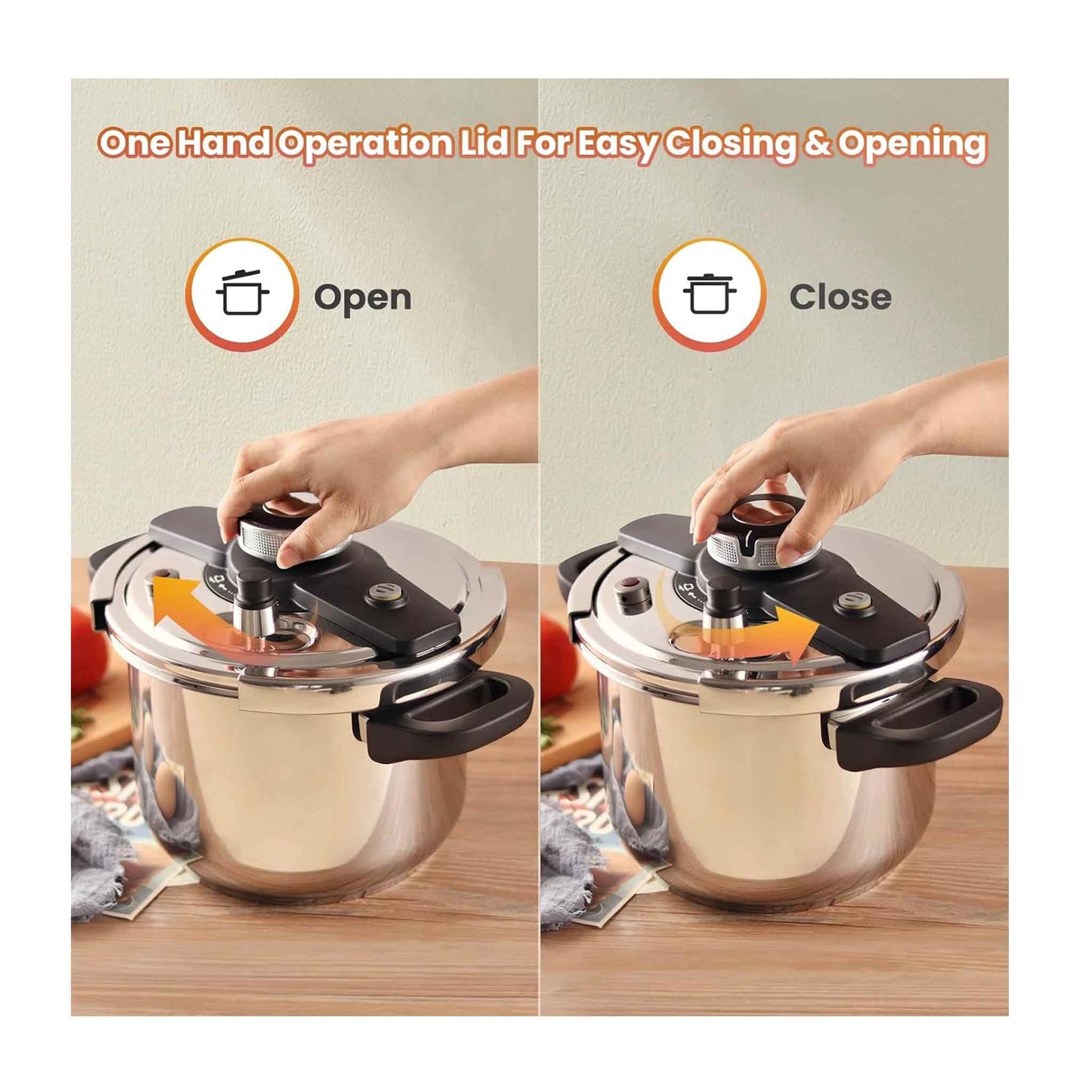 4 L Edelstahl-Schnellkochtopf DSD4L