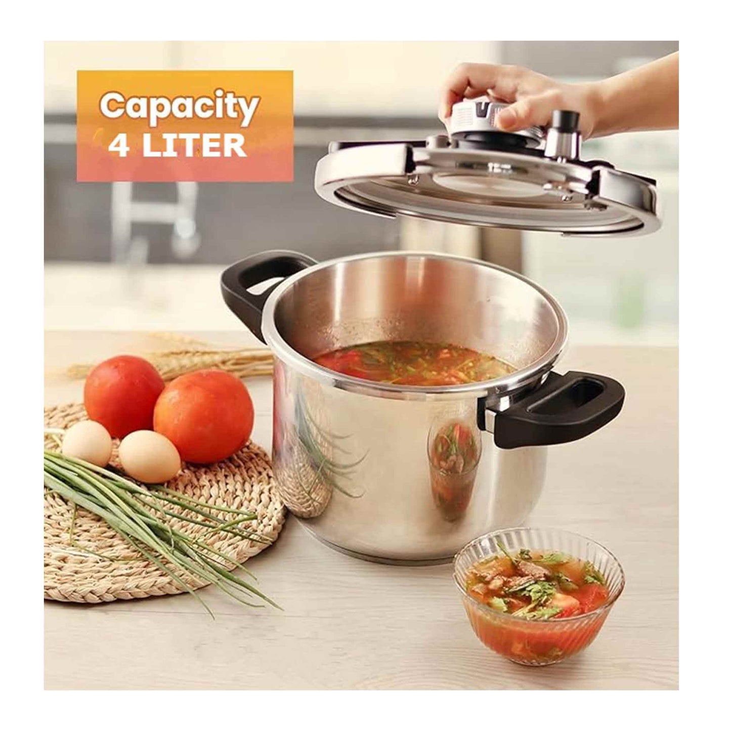 4 L Edelstahl-Schnellkochtopf DSD4L