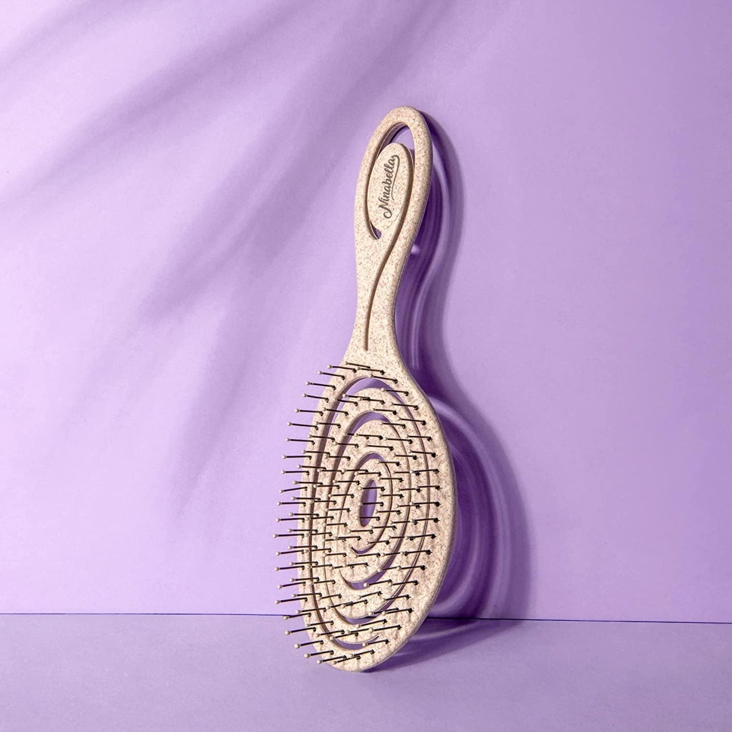 Ninabella Spiral Hairbrush - Detangle Hair Brush - For Brushing Wet or Blow Dry Hair - Detangler Vent Brush - Gray