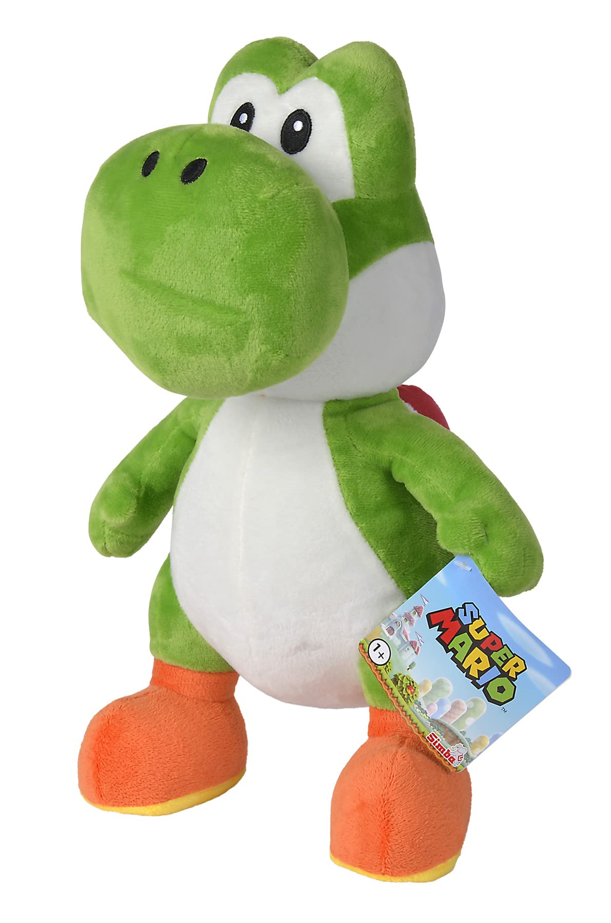 Simba 109231012 - Super Mario Yoshi Plüschfigur, 30cm, kuschelweich, Nintendo, Charakter aus weltberühmten Computerspiel, Dinosaurier, Kuscheltier, ab den ersten Lebensmonaten geeignet