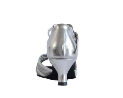 Grace Bliss Tanzschuhe in Silber Leder
