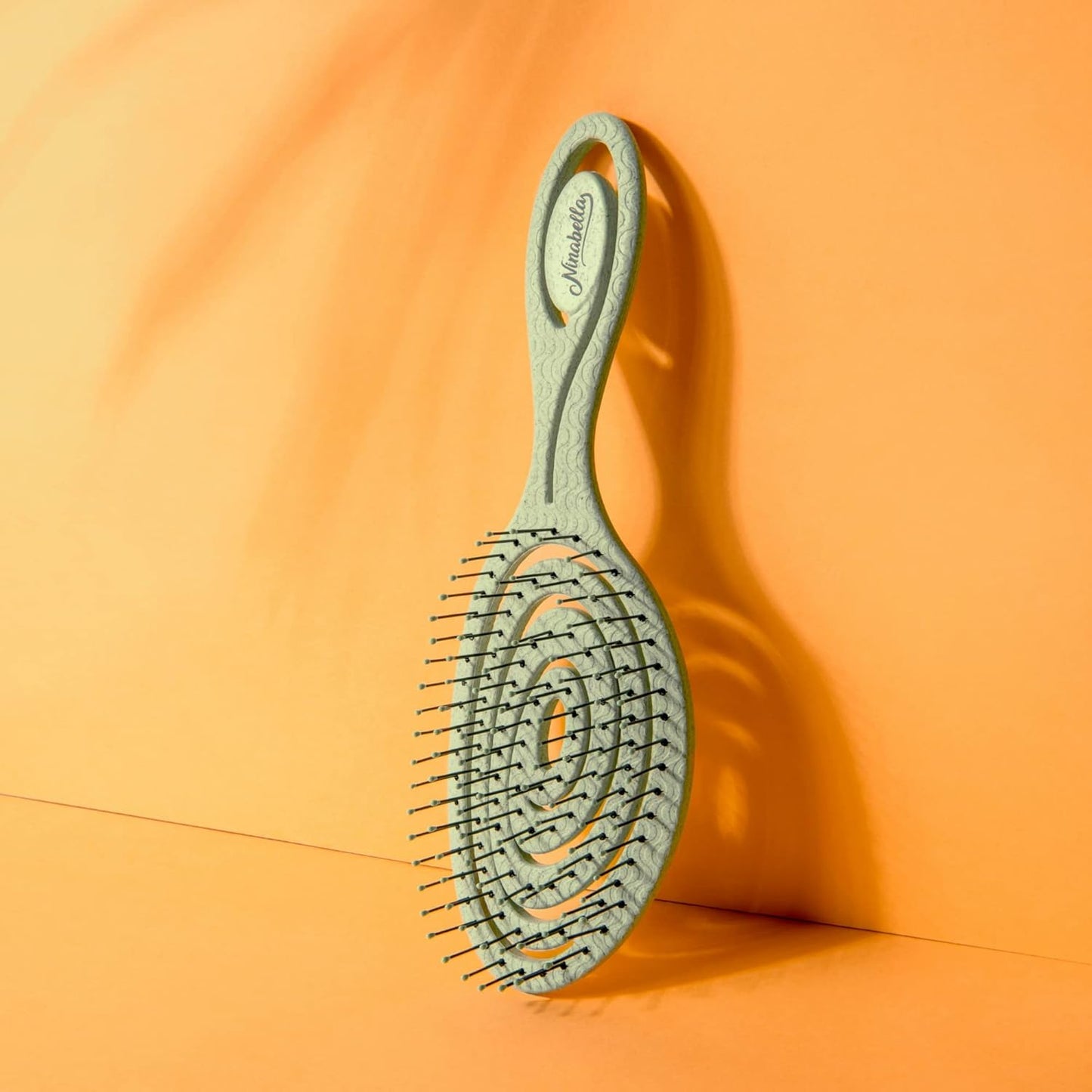 Ninabella Spiral Hairbrush - Detangle Hair Brush - For Brushing Wet or Blow Dry Hair - Detangler Vent Brush - Gray