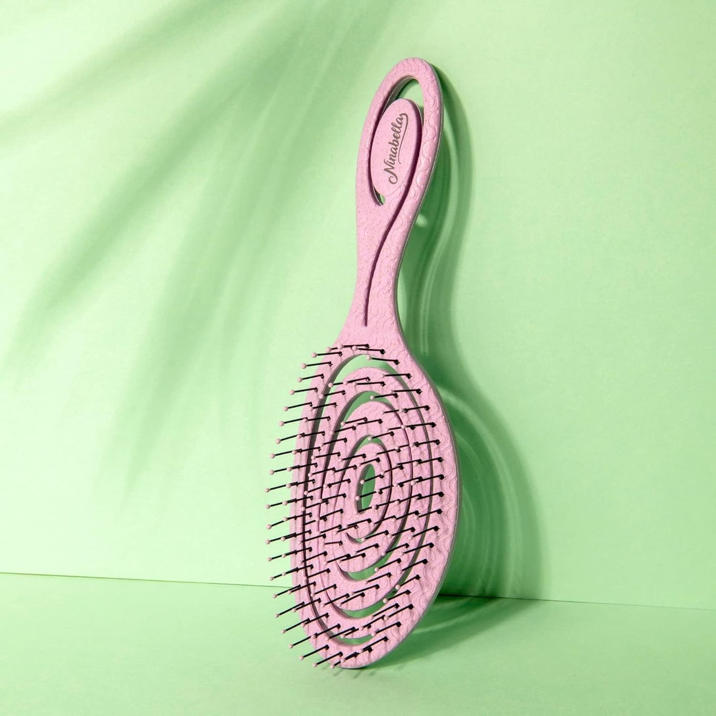 Ninabella Spiral Hairbrush - Detangle Hair Brush - For Brushing Wet or Blow Dry Hair - Detangler Vent Brush - Gray