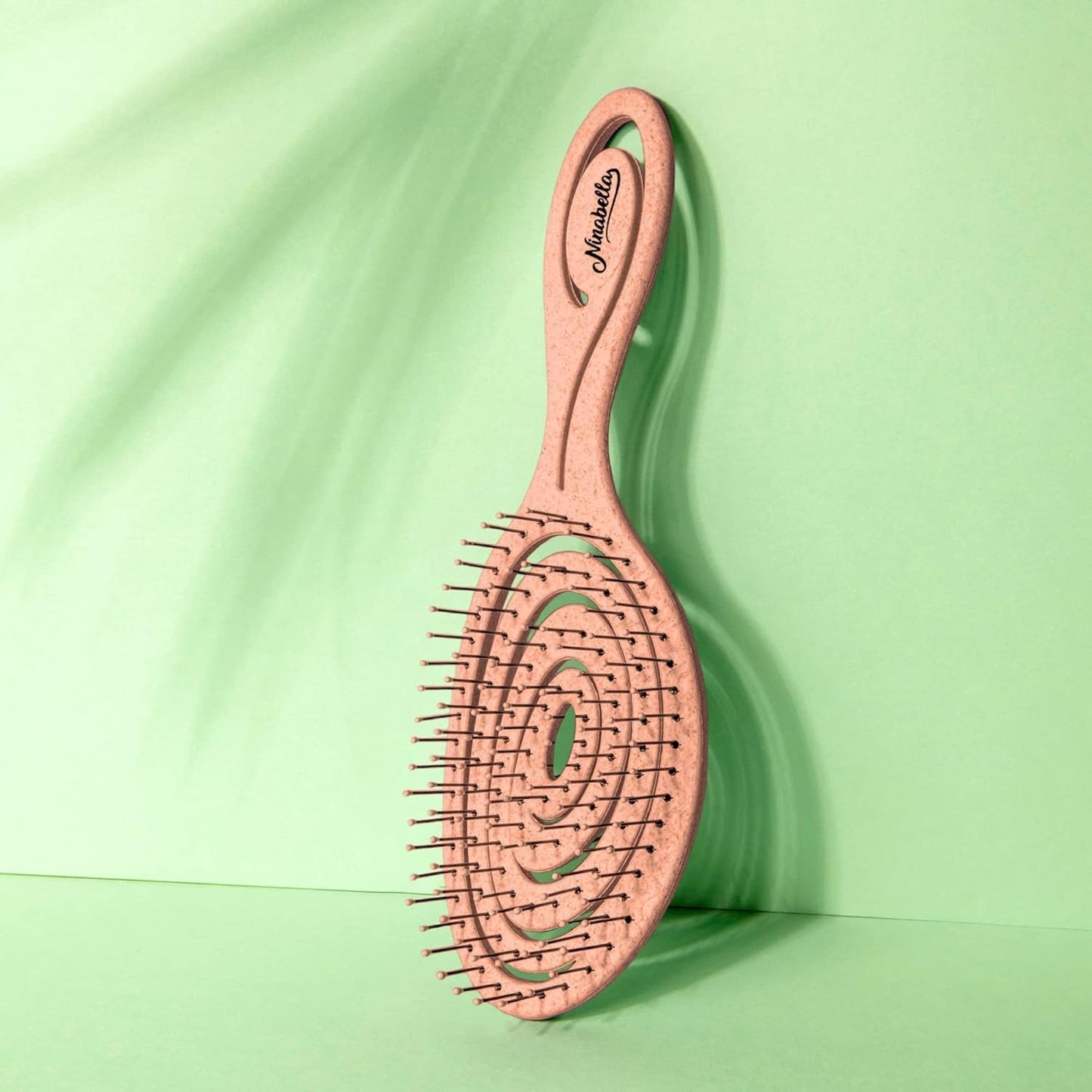 Ninabella Spiral Hairbrush - Detangle Hair Brush - For Brushing Wet or Blow Dry Hair - Detangler Vent Brush - Gray