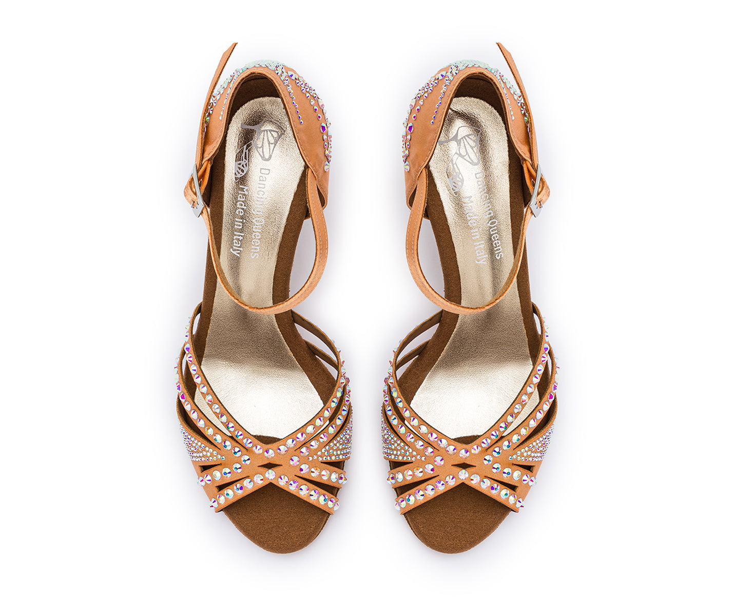 Sparkle Shine Tanzschuhe in Nude Satin