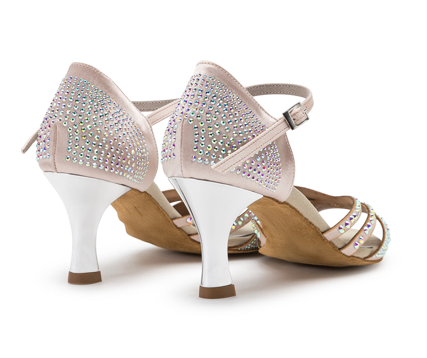 Sparkle Shine Tanzschuhe in Nude Rosé Satin
