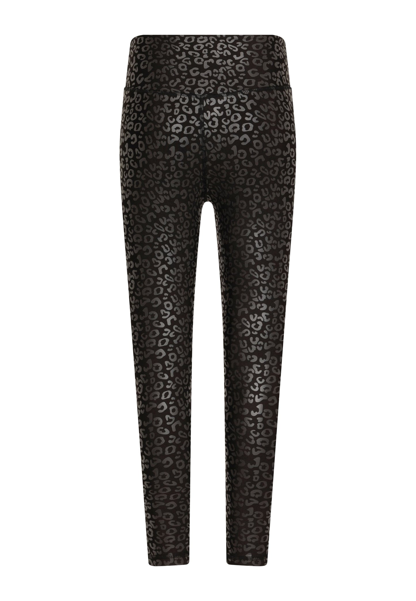 1150 Leather Look Leggings in Schwarz & Silber
