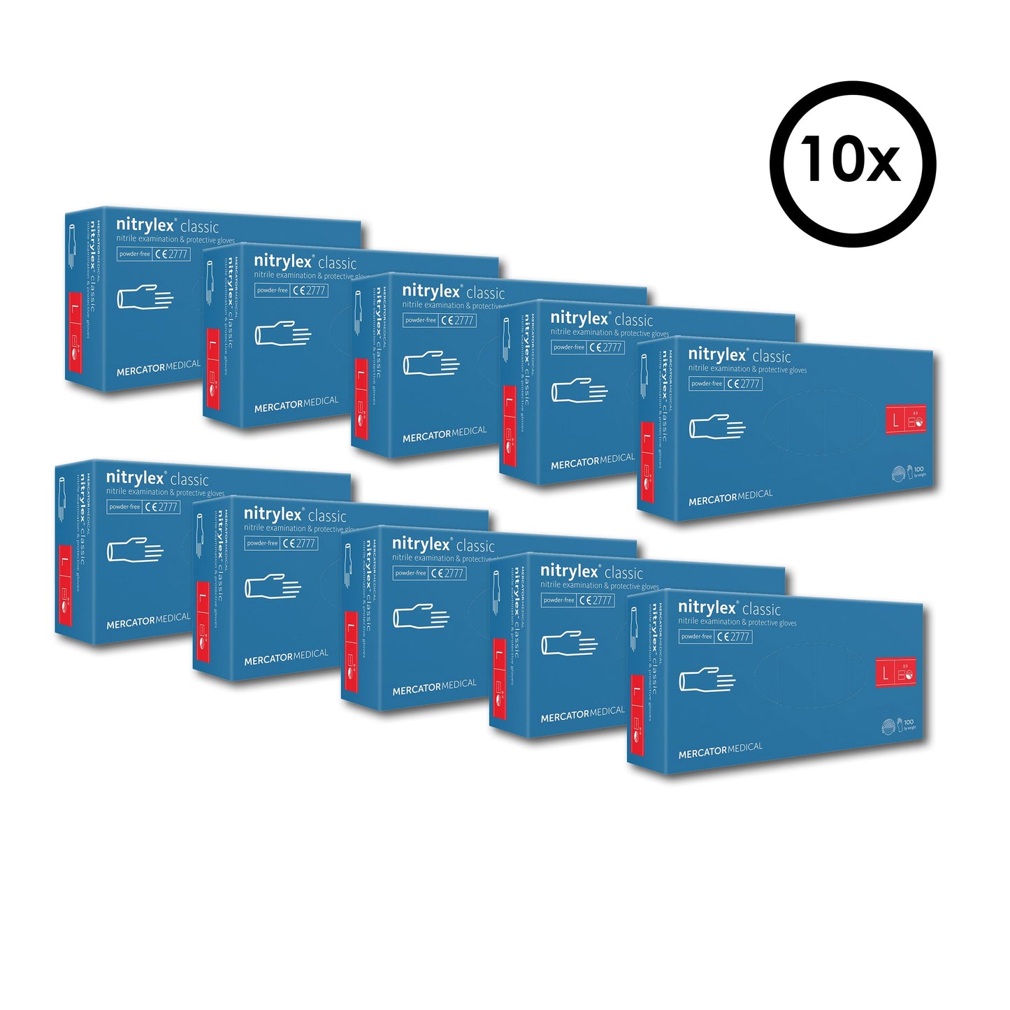 Mercator Nitrylex Classic Handschuhe Blue 10er Box
