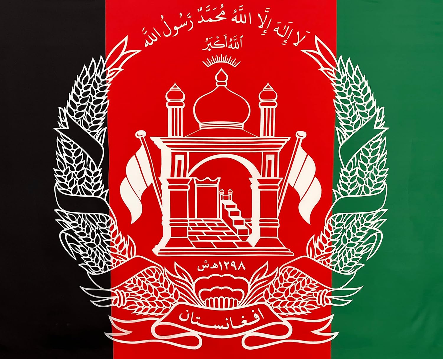 Afghanistan Flagge-90 x 150 cm-Flaggen mit top Qualität, hochwertiger Verarbeitung und kräftigen Farben