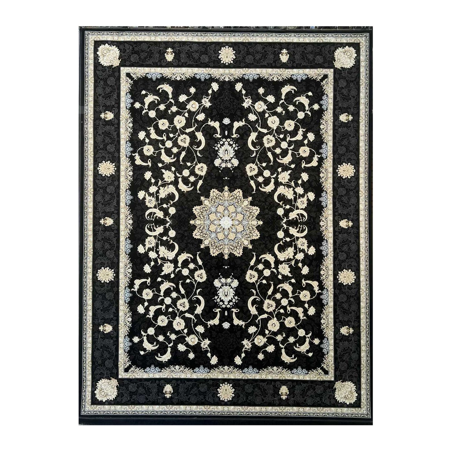 Authentischer Perserteppich - 1200 Shana, Maschinell Gewebte Eleganz mit Traditionellem Iranischem Design