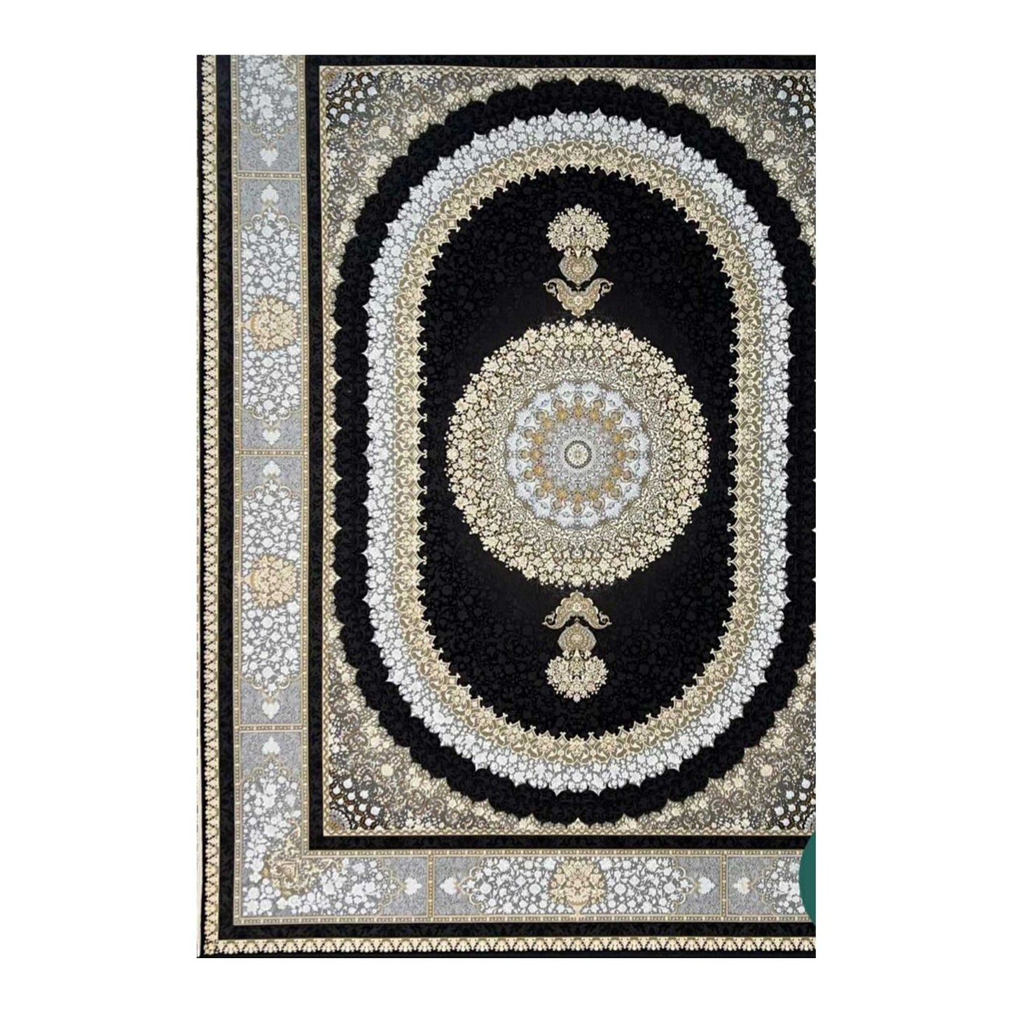 Authentischer Perserteppich - 1200 Shana, Maschinell Gewebte Eleganz mit Traditionellem Iranischem Design