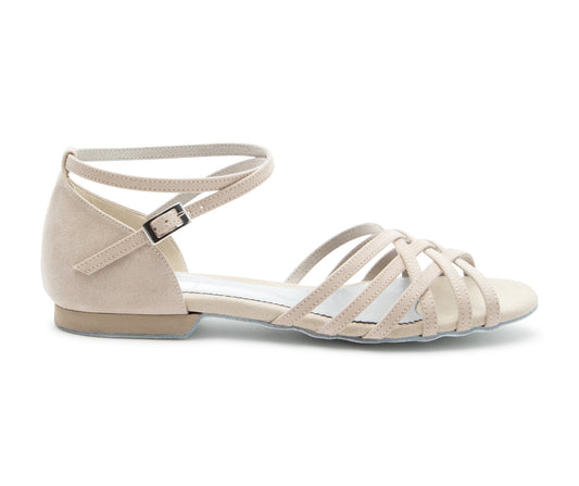 Joy Tanzschuhe in Beige Microfaser