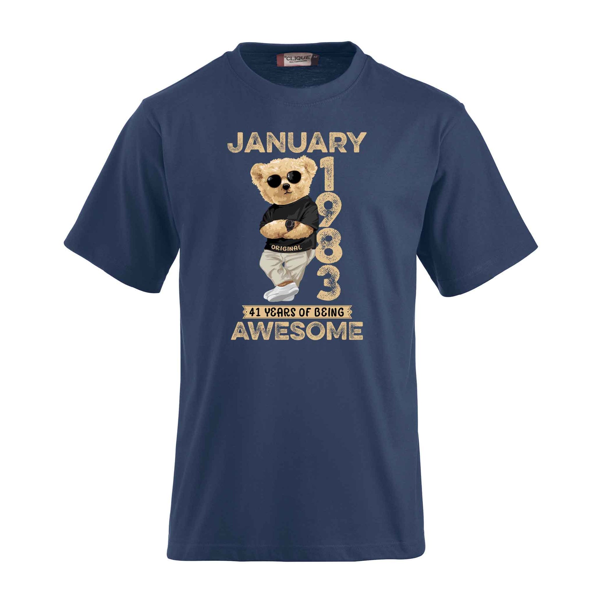 Classic T-Shirt, Personalisiert mit Geburtstag und Jahrgang – Ideal als Geschenk