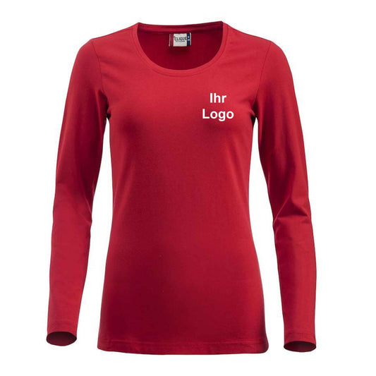 Clique Damen T-Shirt Langarm mit Rund Kragen