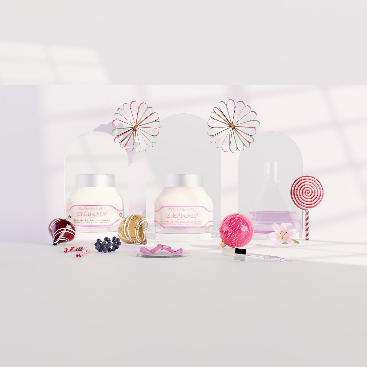 Set ou Coffret Cadeau DUO Crème Anti-Age Liftant Jour & Crème Anti-Age Liftant Nuit Eternalp 4060m