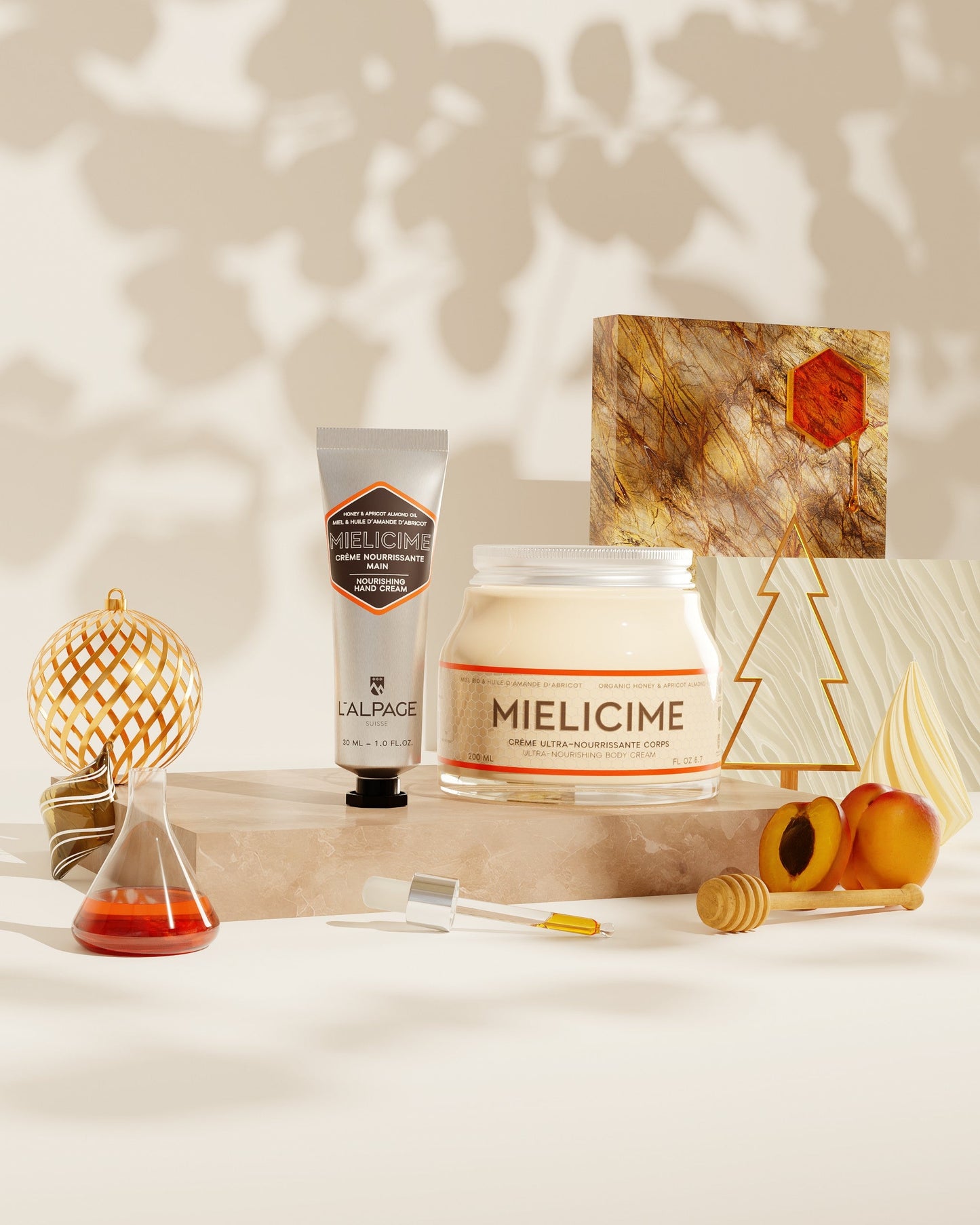 Set ou Coffret Cadeau DUO Crème Corps 200ml + Crème Main Mielicime