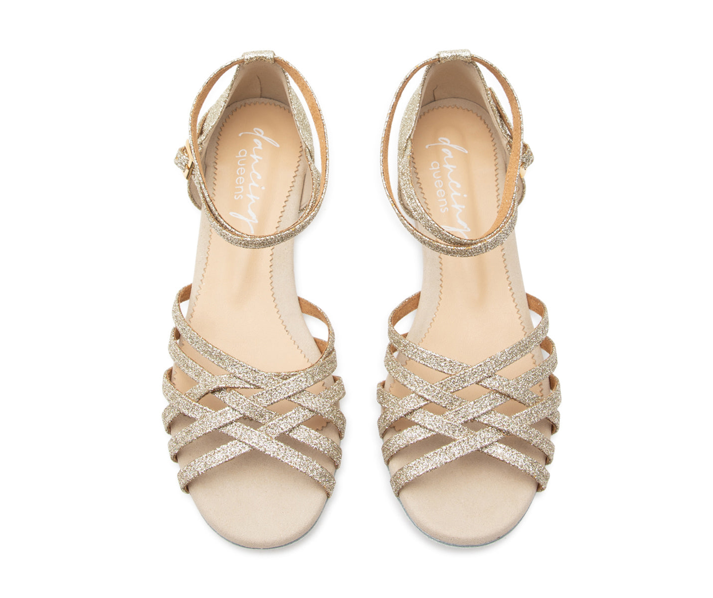 Joy Tanzschuhe in Gold Glitter Mikrofaser