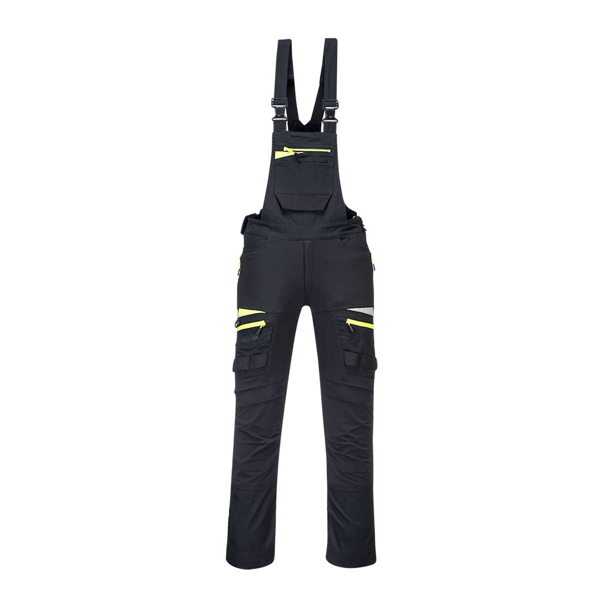 DX441 - DX4 Latzhose - Arbeitslatzhose schwarz vorne 