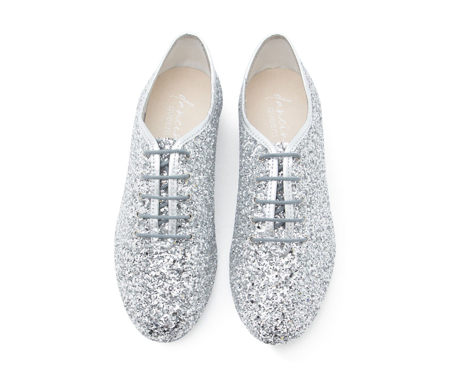 Flow Tanzschuhe in Silber Glitter