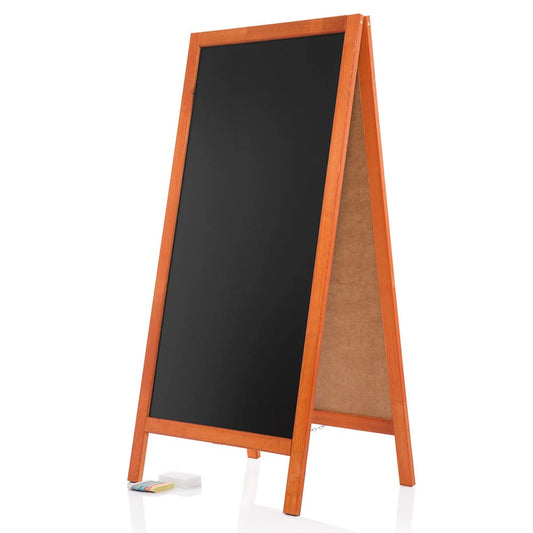 Holz Kundenstopper 120 × 57 cm, Mahagoni – B-Ware / Abverkauf / Einzelstücke