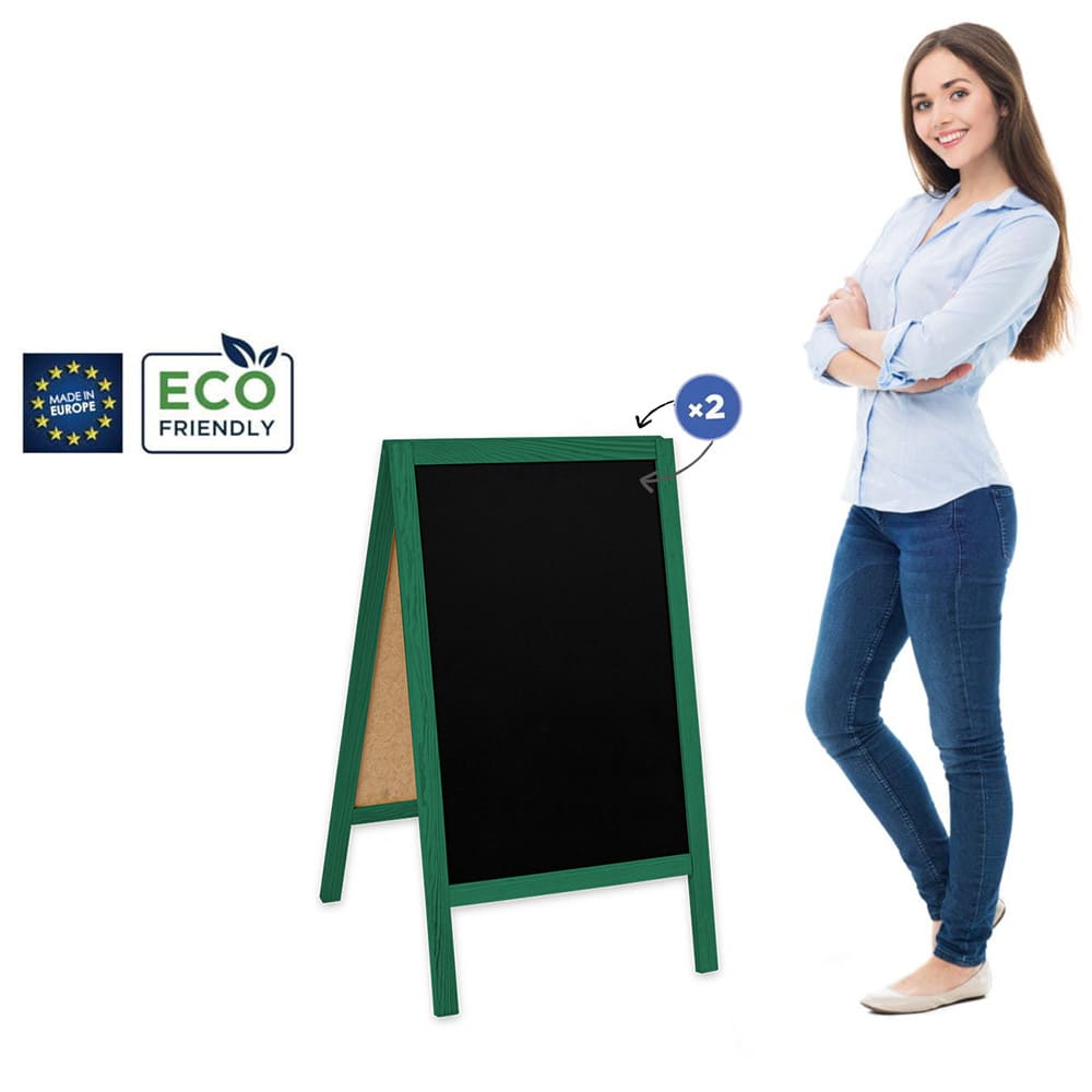 Holz Kundenstopper "ColorFrame" 90x51cm, Indoor