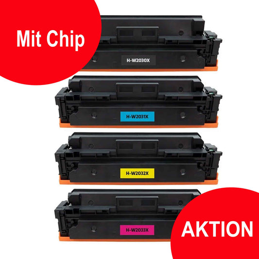 HP Toner W2030X/W2031X/W2032X/W2033X (415X) mit Chip